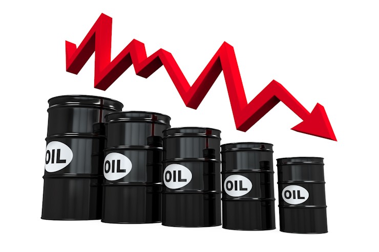 Oil price falling