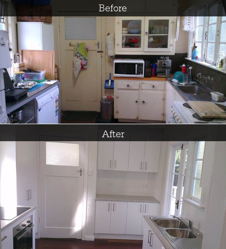 Before and after Kitchen photo