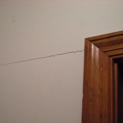 Cracked drywall