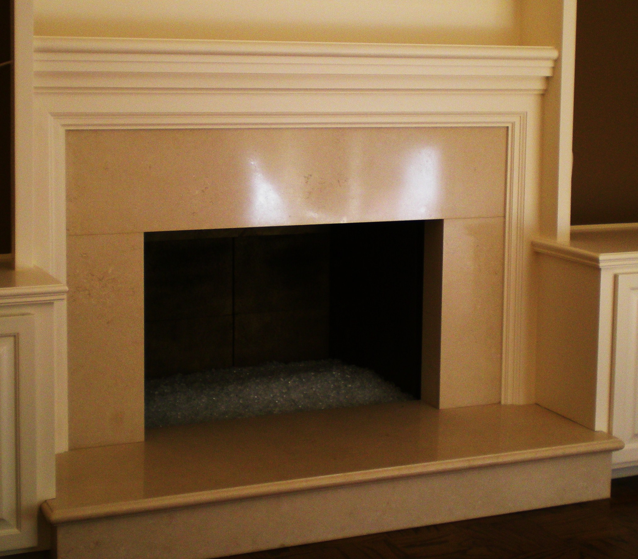 Painting a fireplace