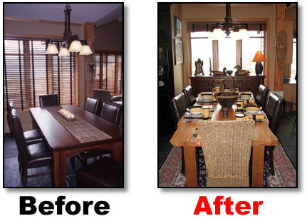 Before and after home staging