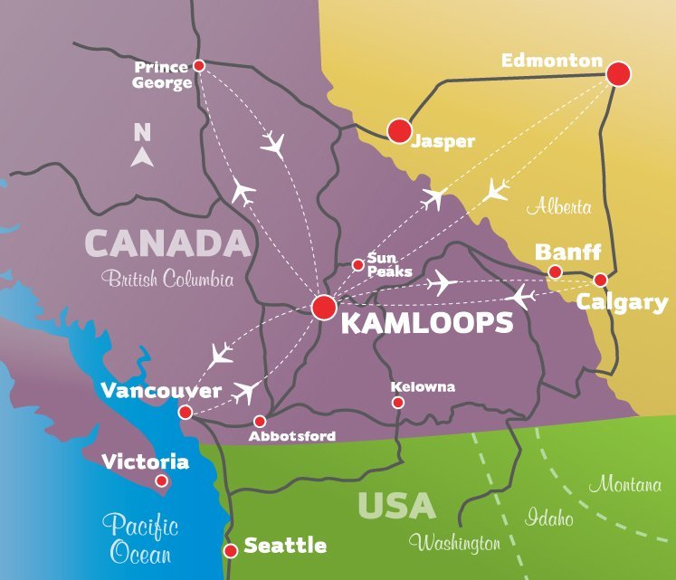 Map Of Kamloops British Columbia